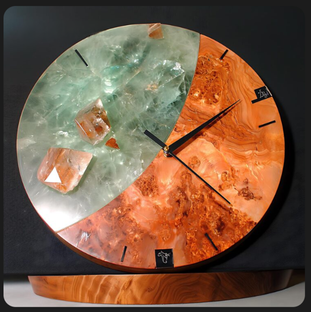 Wall Clock Glossy Resin